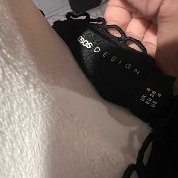 Black Longsleeve Ruffle Dress - Picture 5 of 7